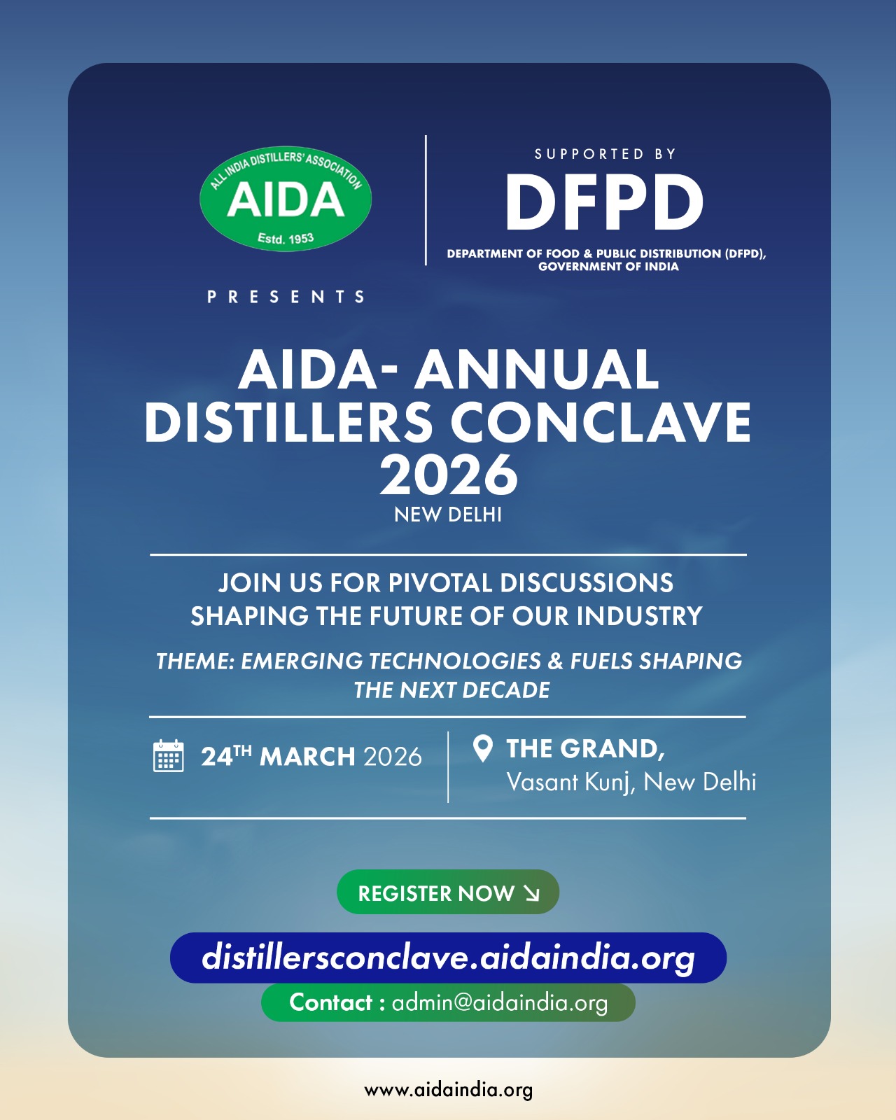 AIDA Annual Distillers' Conclave 2026 - Banner 1